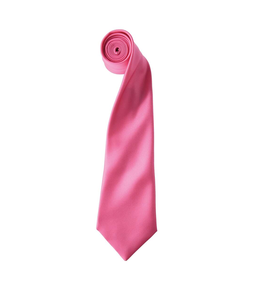 Premier Mens Plain Satin Tie (Narrow Blade) (Fuchsia) (One Size)