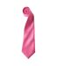 Premier Mens Plain Satin Tie (Narrow Blade) (Hot Pink) (One Size)