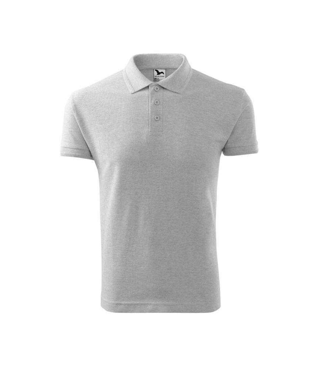 Polo Homme Cendre Chiné Malfini-1