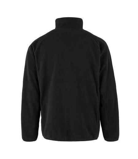 Result Genuine Recycled Mens Micro Zip Neck Fleece (Black)