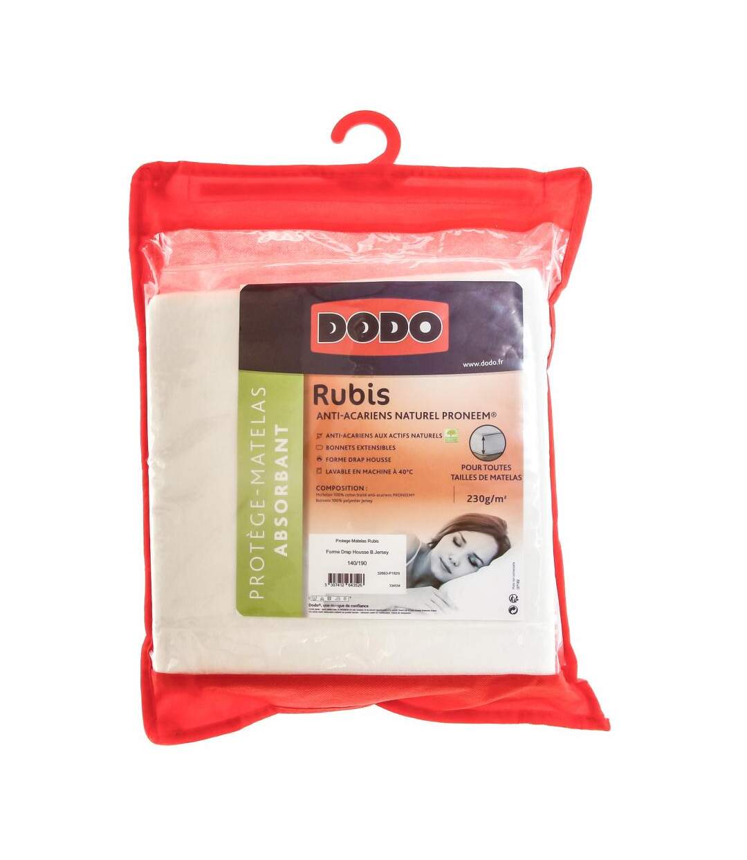 Protège-Matelas Blanc 140x190 Dodo Rubis Absorbant - 140x190