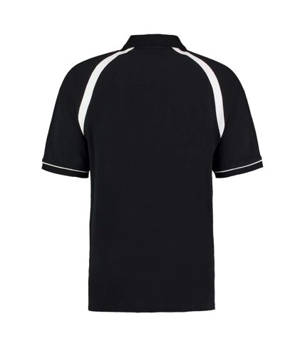 Kustom Kit Mens Oak Hill Polo Shirt (Black/White) - UTRW10127