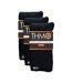 3 Pack Multipack Women's Black Thermal Footless Leggings, Ladies Winter Tights-2