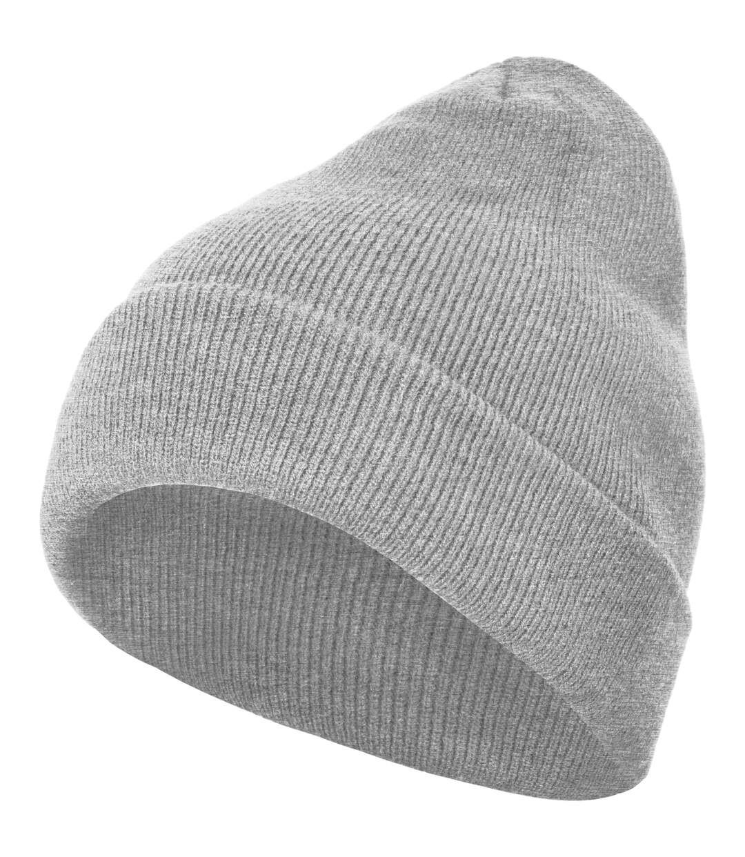 Adults unisex heavy knit beanie heather grey Build Your Brand-1