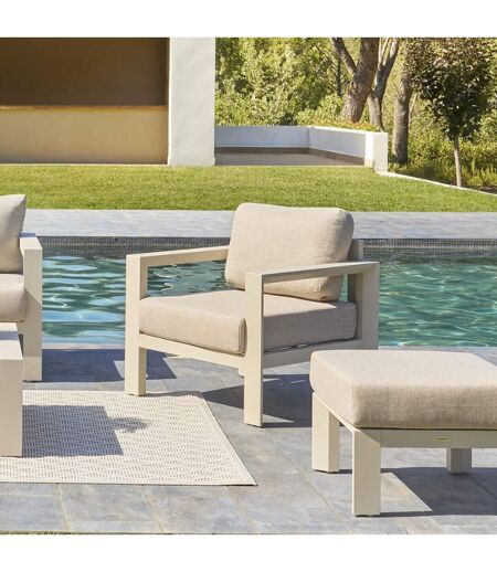 Fauteuil de salon de jardin en aluminium EVASION