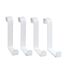 Lot 2x 4 Crochets accroche-serviettes de porte Celano - Blanc-1