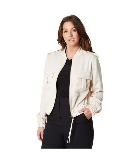 Blouson d´aviateur femme blanc cassé Principles