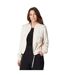 Womens/ladies satin pocket bomber jacket cream Principles