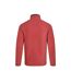Mens newark grid eco friendly quarter zip fleece top barberry red marl Weird Fish-2