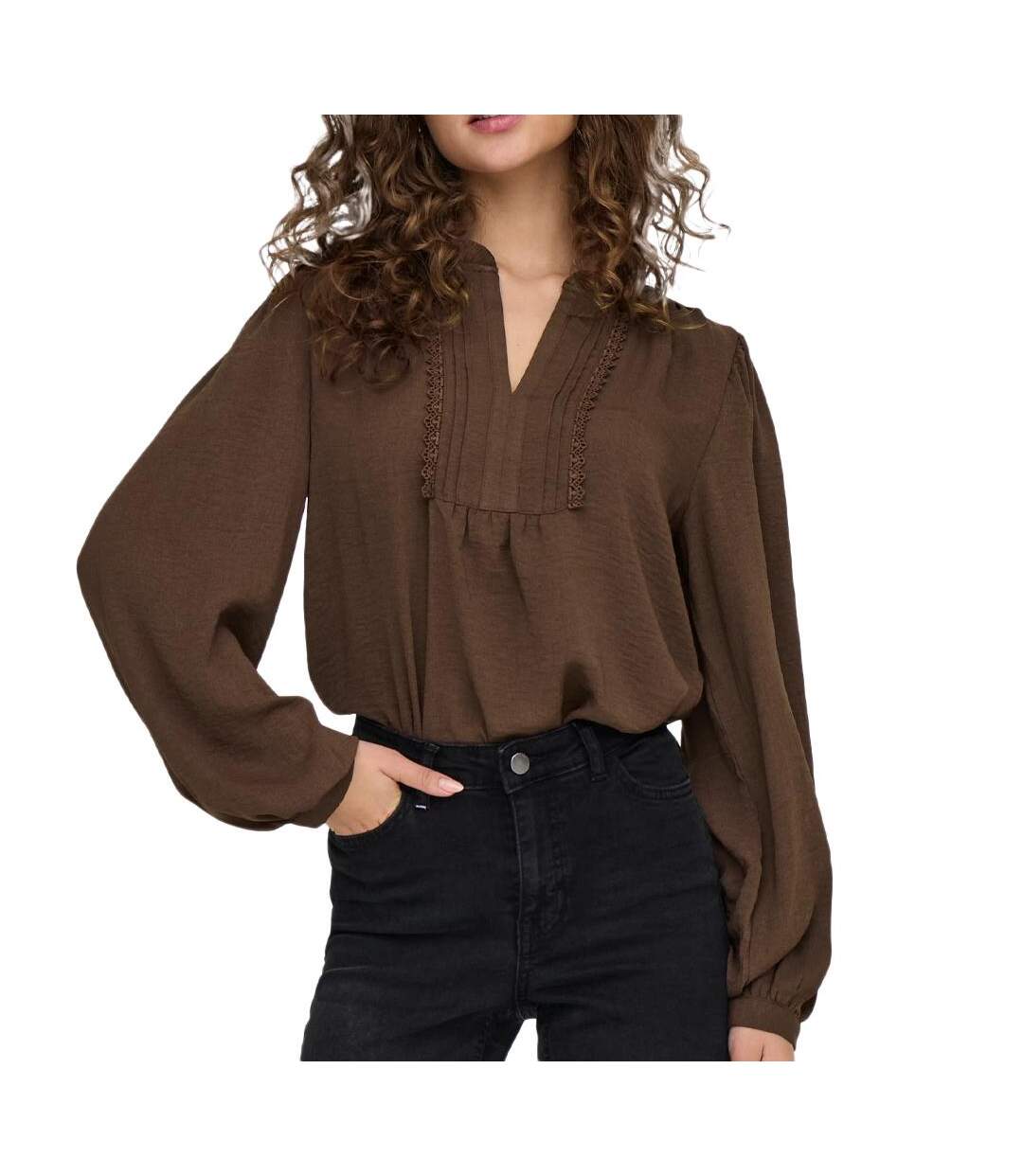 Blouse marron femme jdy rachel - s-1