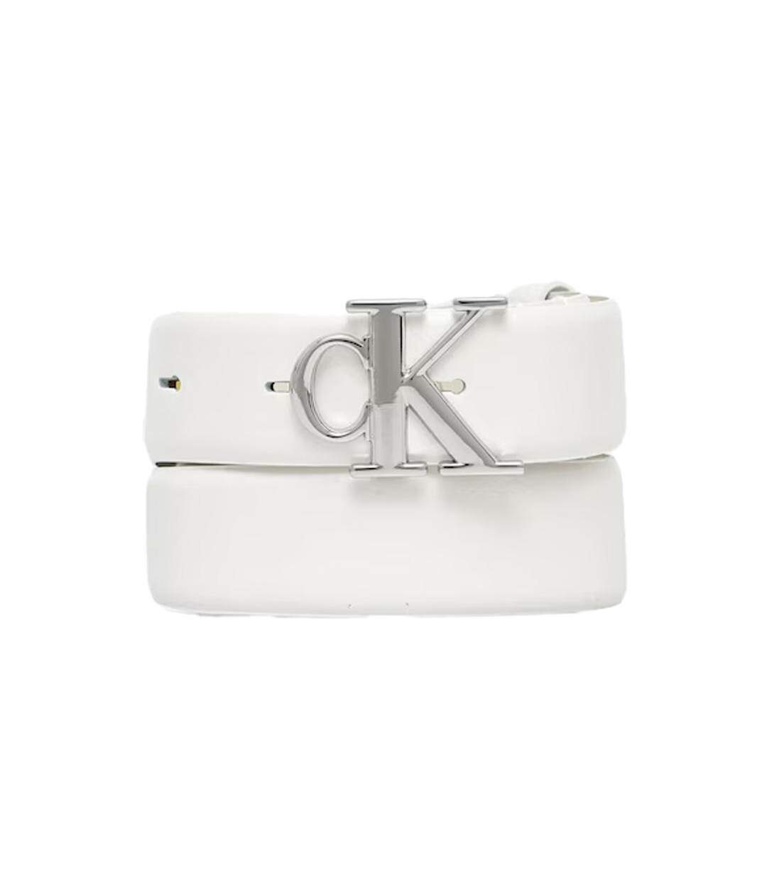 Ceinture blanche femme calvin klein jeans buckle-1