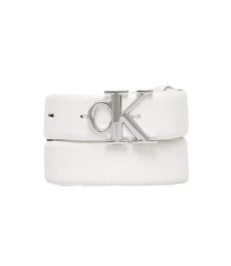 Ceinture blanche femme calvin klein jeans buckle