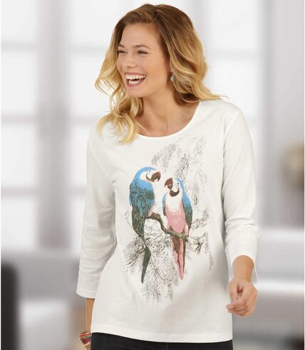 T-shirt met papegaaienprint