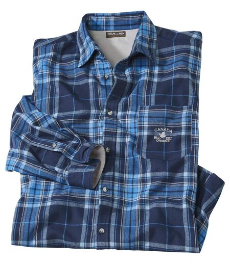 Men's Canada Lake Flannel Shirt - Blue Checks