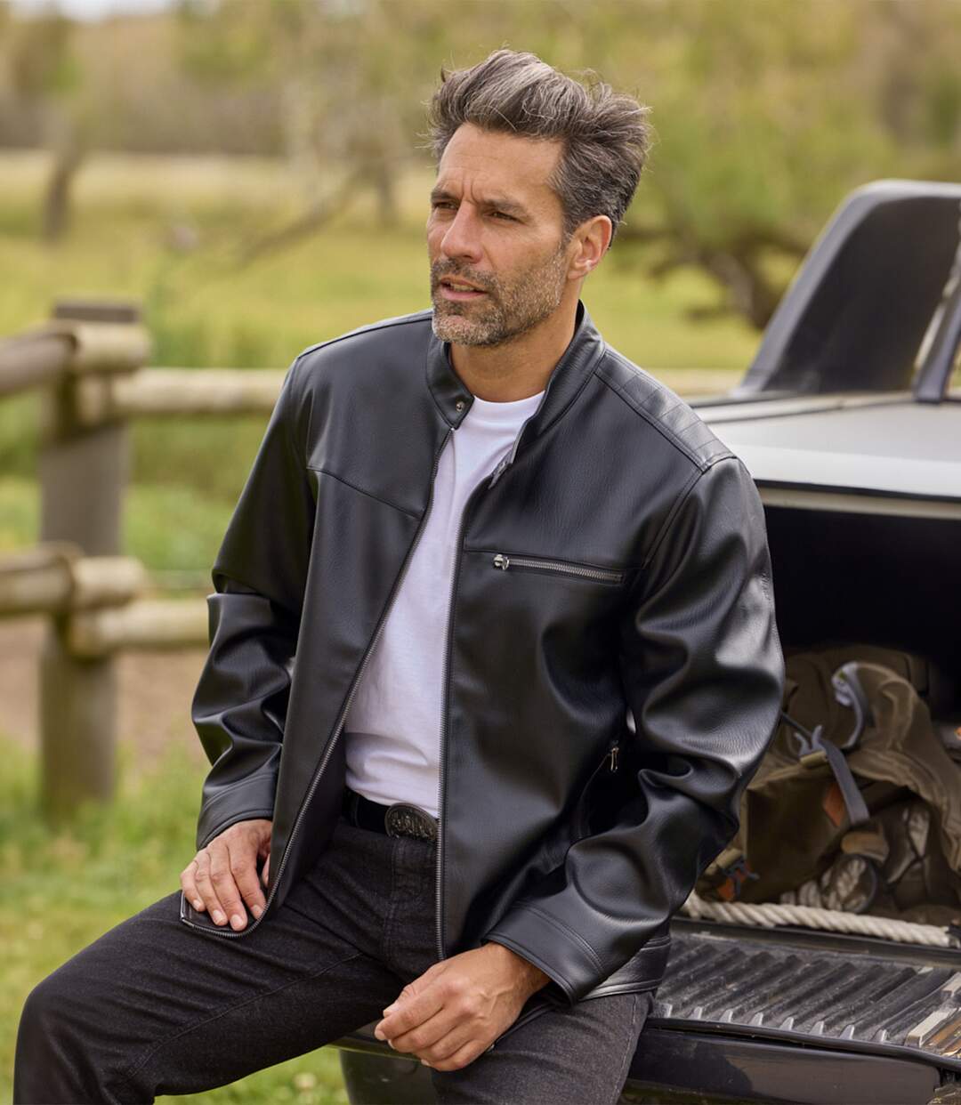 Le Blouson Esprit Biker Noir-7