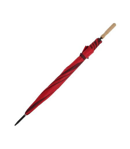 Mens/Womens Unisex Large Automatic Stripe Design Golf Umbrella (Red) (See Description)