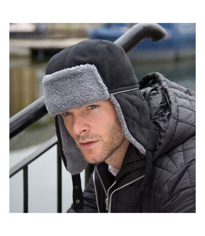 Result Winter Essentials Ocean Trapper Hat (Black/Grey) - UTRW5167