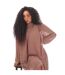 Womens/ladies Kesura-1 Ruffled Dress Black Brown Hugo-1