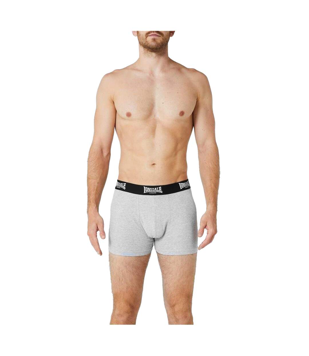 Lot De 2  Boxers Homme Gris Lonsdale-2