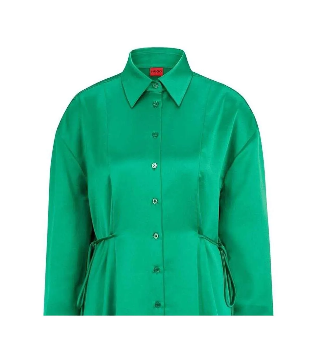 Robe Chemisier Courte Keleste Femme Vert Hugo-2
