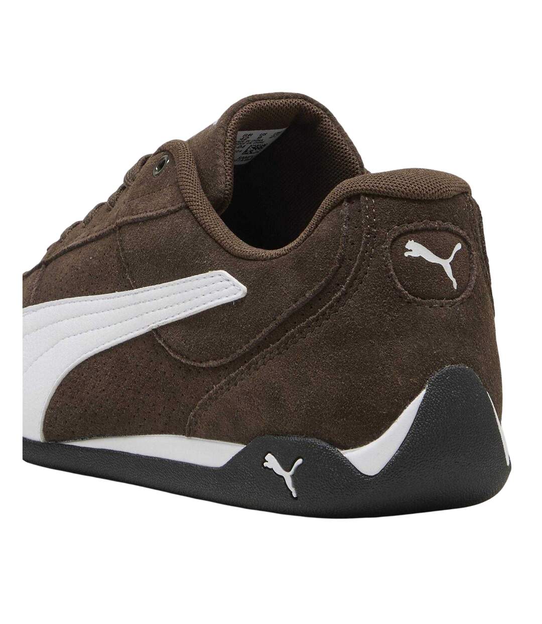 Womens/ladies Replicatch Suede Trainers Brown White Puma-2