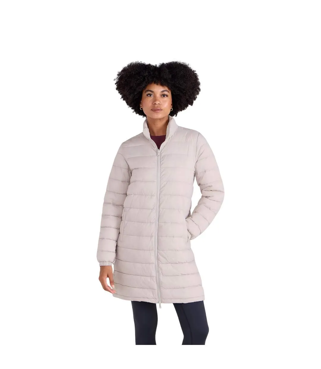 Womens/ladies Evie 3 In 1 Waterproof Padded Jacket Cream Animal-1