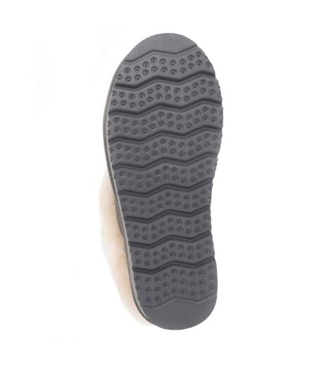 Womens/ladies Ibis Sheepskin Slippers Grey EverAu