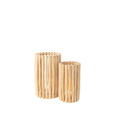 Lot de 2 Lanternes en Teck Myrtle 60cm Naturel