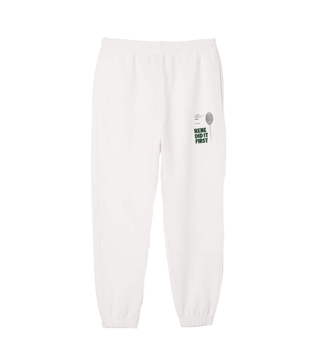 Unisex Adult Pique Relaxed Fit Jogging Bottoms Cream Lacoste-1