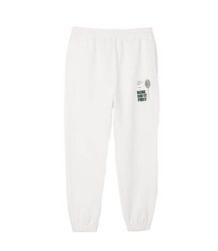 Unisex Adult Pique Relaxed Fit Jogging Bottoms Cream Lacoste