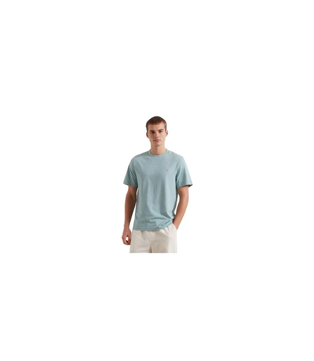 T-shirt Motif/style Logo Homme Vert Brume Farah-1