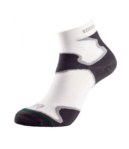 1000 Mile Mens Fusion Ankle Socks (White/Gray) - UTCS215