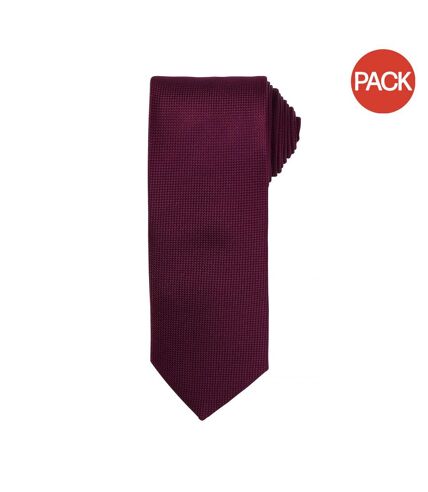 Paquet De 2  Cravate Homme Taille Unique Aubergine Premier Premier