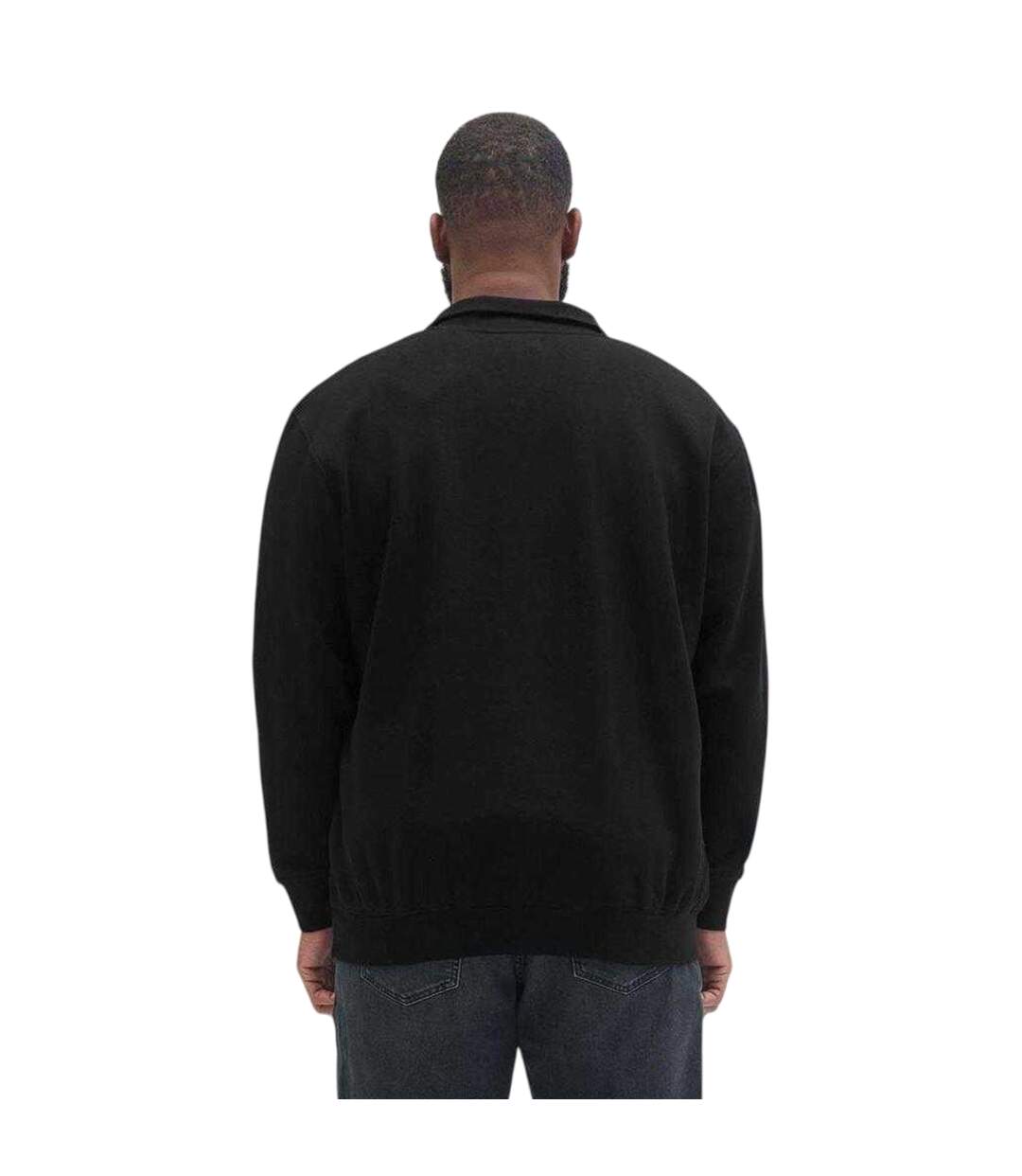 Mens Soho Quarter Zip Sweatshirt Black Jack And Jones-3