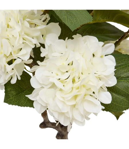 Hortensia Artificiel en Pot Mika 100cm Blanc