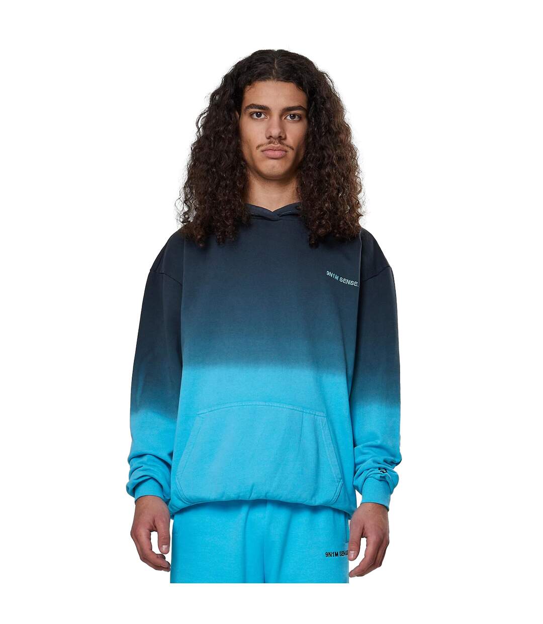 Sweat À Capuche Délavé Pour Hommes Noir Aqua 9N1M SENSE-4