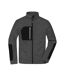 Veste Polaire Homme Noir Chiné Noir Argenté James And Nicholson-1