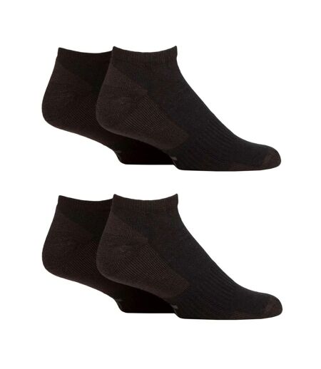 Men's Breathable Cushioned Low Cut Trainer Socks - Pack of 4