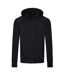 Mens Plain Slim Full Zip Hoodie Jet Black Just Cool-1