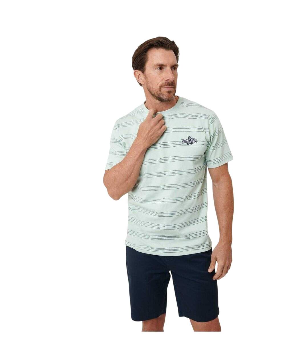 T-shirt Motif/style Imprimé Graphique Dunbarton Homme Vert De Gris Clair Saltwell-2