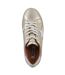 Womens/ladies Edriss Metallic Star Canvas Platform Trainers Gold Dune London-3