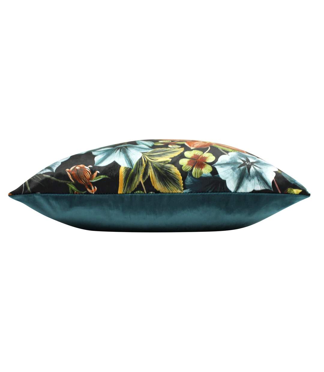 Midnight garden aquilegia cushion cover 43cm x 43cm teal Evans Lichfield