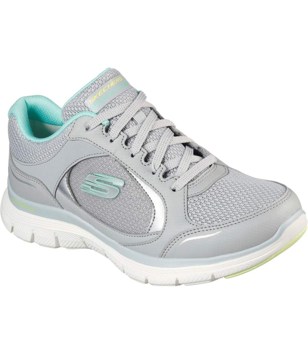 Skechers - Baskets FLEX APPEAL 4.0 TRUE CLARITY - Femme (Gris / turquoise) - UTFS7933-1