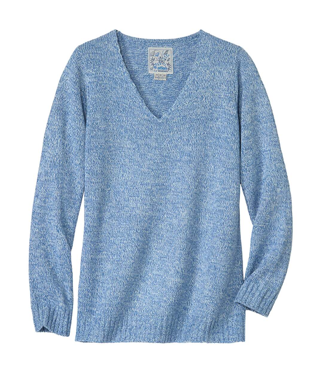 Women's Blue Knitted Jumper-3