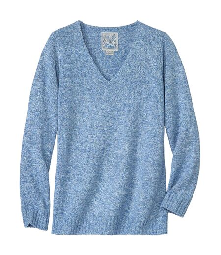Women's Blue Knitted Jumper