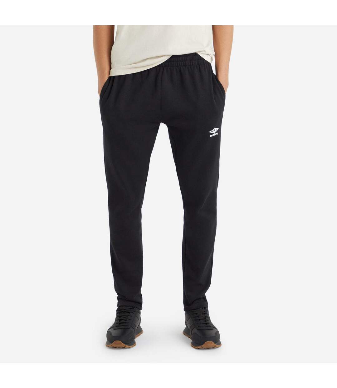 Mens fleece jogging bottoms black Umbro-1