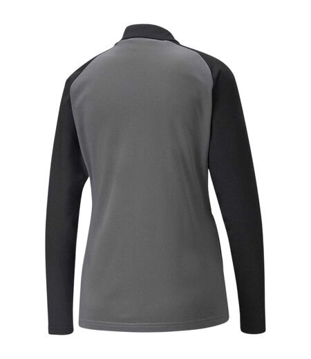 Womens/ladies Team Liga Stripe Detail Structured Tracksuit Top Smoked Pearl Puma