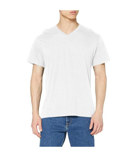 T-shirt Col V Homme Blanc Stedman
