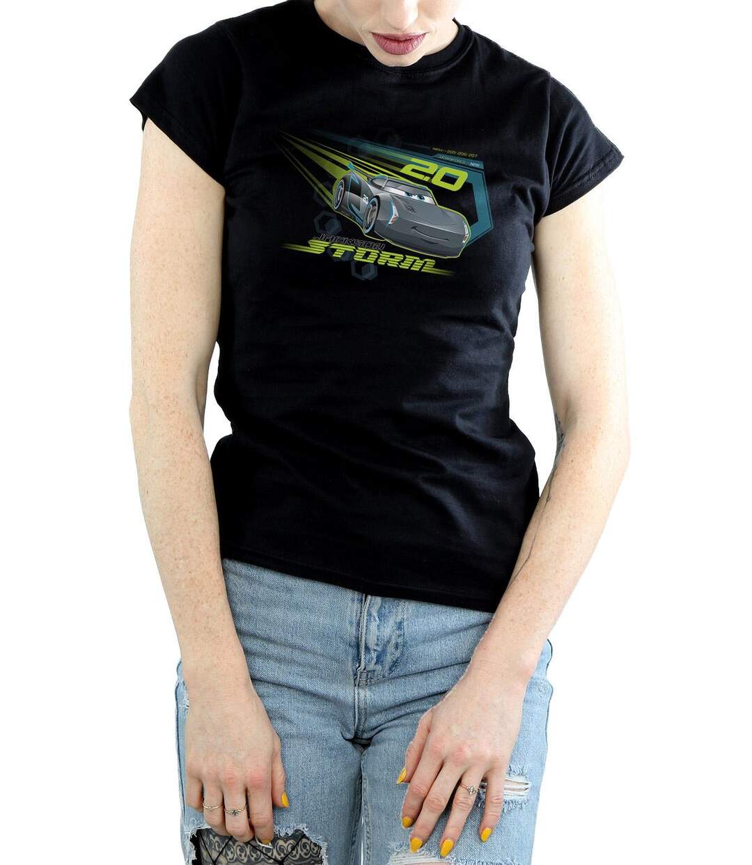 Disney - T-shirt CARS JACKSON STORM - Femme (Noir) - UTBI13664-3