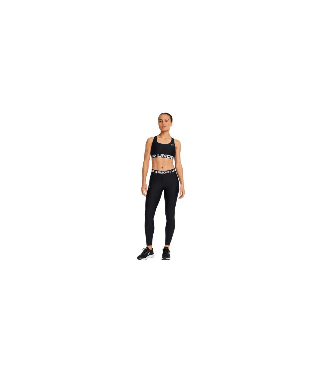 Womens/ladies Heatgear Sports Bra Black Under Armour-1
